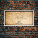 Budapest Hungary map print poster or framed canvas, Budapest map print poster canvas, Budapest map print poster canvas, Vintage Travel Art