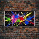 SPLAT! Graffiti Art - Colorful Painting / Canvas Print - Retro / Midcentury Style Abstract / Impressionist Art - Splatter Art