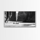 Cowboys Riding in Dusty Canyon, Striking Wall Art for Living Room or Bedroom, Framed Canvas Print, Home Decoration