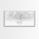 Wichita City Map, Kansas Art, Map Print, Modern Wall Art, Wall Art, Canvas Art, Best Friend Gifts, College Dorm Décor, Modern House Art
