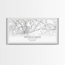 Winston Salem City Map, North Carolina Art, Map Print, Modern Wall Art, Wall Art, Canvas Art, Modern Office Art, Room Décor For Teens