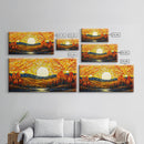 Abstract Nature Fall Wall Art, Fall Home Decor, Autumn Wall Art, Fall Leaves, Farmhouse Fall Decor, Canvas Wall Art, Panoramic Art