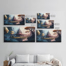 Norse Mythology Art, Alfheim Realm of the Light Elves, Framed Canvas Print, Fantasy Wall Art