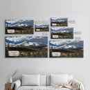 West Spanish Peak, Travel Poster Wall Art, Framed Canvas Print, American Mountains, Mountain Landscape Painting, Rocky Mountains Art