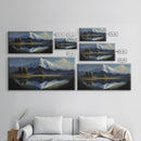 Mount Rainier, Framed Canvas Print, Mountain Landscape Painting Print, Wall Decor, Living Room Art