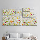 Botanical wall art, spring flowers, canvas print, dorm art for girls