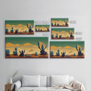 Pueblo style wall art, Arizona and Desert Cactus, canvas print