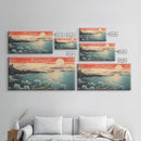Ocean Waves Art, Japanese Landscape, Sunrise Wall Art, Panoramic Art, Wall Art, Canvas Art, Landscape Art, College Dorm Decor, Travel Print