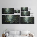 Tropical Wall Art, Framed Canvas Print, Hawaii Art, Tropical Art Print, Tropical Decor, Island Vibes, Rainbow Art, Colorful Art, Waterfalls