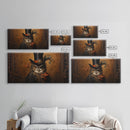 Gothic Victorian Owl Portrait, Framed Canvas Print, Halloween Wall Art, Unique Wall Decor, Owl Painting
