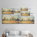 An Abandoned Tennis Court - Old Found Footage Photography - Framed Canvas Print - Urban Decay - Vaporwave Wall Art