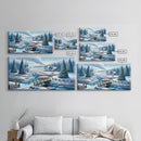 Scenic Winter Wonderland Framed Canvas Print | Winter Decor | Winter Centerpiece Above Mantle Or Sofa | Christmas Decor