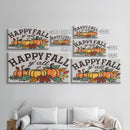 Happy Fall Y'all Typography Wall Art - Framed Canvas Print - Rustic Fall Sign - Thanksgiving Sign - Minimalist Farmhouse Primitive Art