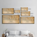 Denver map print poster canvas, Colorado map print poster canvas, Denver city map print poster canvas, framed road map art, office decor