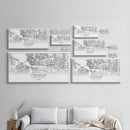 Chesapeake Street Map, Virginia Map, Map Print, Modern Art, Wall Art, Canvas Art, Gift For Friend, Teen Bedroom Décor, Rustic Mantle Décor
