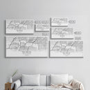 Elk Grove Street Map, California Map, Map Art, Minimalist Art, Wall Art, Canvas Art, Trendy Décor, Gift For Friend, Couple Wall Décor