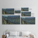 London at Midnight, Framed Canvas Print, Starry Night Inspired Victorian London, Dark Academia Halloween Wall Art