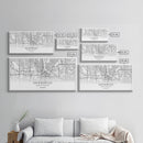 Minneapolis City Map, Minnesota Map, Map Art, Minimalist Wall Art, Wall Art, Canvas Art, Dorm Room Décor, Home Décor Wall Art, Gift For Dad