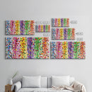 Rainbow Splatter Art, Framed Canvas Print, Graffiti / Splatter Painting, Colorful Decor, Ally Art, Polka Dot Wall Art