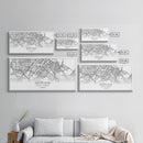 Santa Ana City Map, California Art, Map Print, Modern Wall Art, Wall Art, Canvas Art, House Wall Art, Over Bed Wall Décor, Gift For The Home