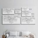 Santa Rosa City Map, California Art, Map Print, Modern Wall Art, Wall Art, Canvas Art, Modern House Art, Bedroom Prints, Nerdy Home Décor