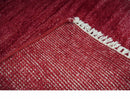 2X2.6 Solid Plain Red Hand knotted wool area rug