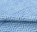 Blue Chevron Pattern Dhurrie Wool Area Rug