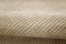 Modern Solid Beige Hand Woven Wool Area Rug