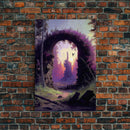 Gateway to another world, the purple realm, fine art poster print, fantasy decor