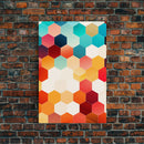Mid Century Art Print, Framed Modern Art, Geometric Art, Mid Century Modern Wall Art, Colorful Art, MCM Style Canvas Art