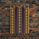 Art Deco Pattern Wall art, Framed Canvas Print, Art Deco, Canvas Wall art, Purple & gold art, Canvas wall art, Abstract art, Geometric art