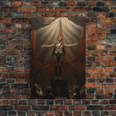 The Macabre Circus, Spooky Cursed Circus Act, Framed Canvas Print, Halloween Poster Art, Horror Prints, Victorian Circus Act