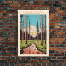 Kobuk Valley National Park Alaska Travel Art, National Park Print, Minimalist Travel Art, Midcentury Modern Style Landscape Painting