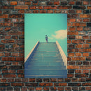 Stairs, Abstract Wall Art, Minimalist Wall Art, Canvas Print, Wall Hanging, Portrait Art, Thank You Gift, Above Bed Art, Home Wall Decor