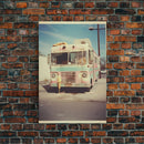 Bus, Urban Wall Art, City Art Print, Canvas Print, Wall Hanging, Portrait Art, Urban Art, Apartment Wall Decor, Family Room Art, RV Decor