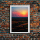 Sunset Over a Texas Field, Canvas Print, Landscape Art, Ready To Hang Wall Art