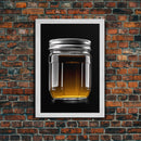 Mason Jar Wall Art, Kitchen Wall Decor, Jar Art, Minimalist Art, Wall Decor, Canvas Art, Wall Art, Framed Canvas Wall Decor