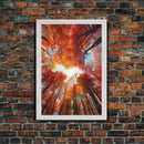 Fall Wall Art, Trees Art Print, Nature Wall Art, Canvas Print, Wall Art, Vertical Art, Nature Lover Gift, Modern Office Art, Living Room Art