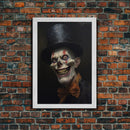 Creepy Clown Art Canvas Print, Victorian Horror Decor, Gothic Halloween Art, Framed Canvas, Halloween Canvas, Scary Wall Art, Unusual Decor
