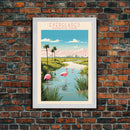 Everglades National Park Travel Poster Print, Canvas Print Wall Art, Florida Travel Art, Midcentury Modern Travel Decor, MCM Wall Art