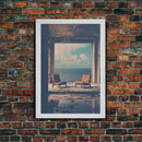 Abandoned House, Scary Wall Art, Haunted House Art, Canvas Print, Wall Hanging, Portrait Art, Entryway Prints, Bookshelf Decor, Office Print