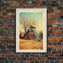 Playground, Nursery Wall Art, Playroom Art, Park, Slide, Canvas Print, Wall Hanging, Portrait Art, New Home Gift, Living Room Prints