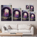 Gateway to another world, the purple realm, fine art poster print, fantasy decor