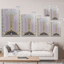 Art Deco Wall art, Framed Canvas Print, Art Deco, Gold art, Pastel colors, Midcentury Modern, Office decor, Living room art, Beautiful art