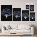 Folding Fan Wall Art, Chinese Art Print, White Fan, Black And White, Minimalist Print, Wall Decor, Canvas Print, Wall Art, Framed Canvas