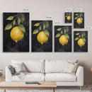 Food Art, Lemon Wall Decor, Fruit Wall Art, Kitchen Wall Art, Minimalist Wall Art, Wall Decor, Canvas Print, Wall Art, Framed Canvas Art
