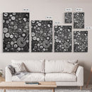 Buttons Wall Decor, Sewing Room, Craft Room, Black And White, Minimalist Print, Wall Decor, Canvas Print, Wall Art, Framed Canvas