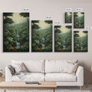 Jungle Wall Art, Waterfalls Art, Nature Wall Art, Trees Art Print, Canvas Print, Wall Art, Vertical Art, Lake House Wall Art, Indie Room Art