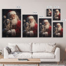 Santa Claus And His Cavalier King Charles, Christmas Wall Art, Dog Gift, Christmas Dog, Winter Wall Art, Santa Decor, Santa Art Print