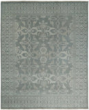 2x3 and 8x10 Hand Knotted Wool Blend Silver and Brown Area Rug  | EMP2